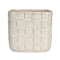 Hello Honey® 6.25" White Debossed Woven Grid Patterned Stoneware Planter
